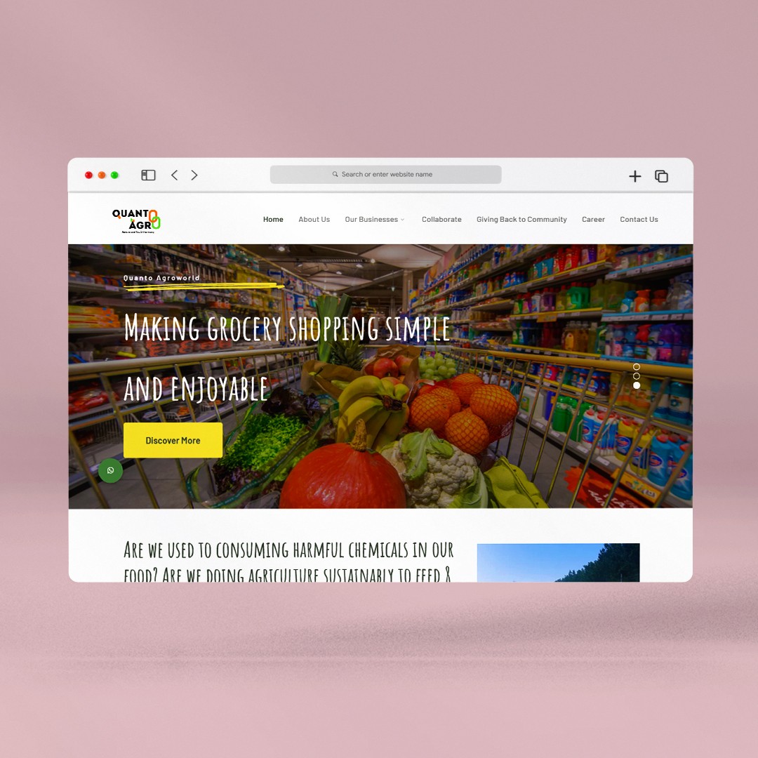 Kalaa Creations | Web Development Portfolio | Quanto Agroworld